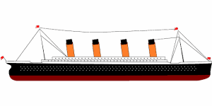 Titanic Kreuzfahrtschiff Deckplan und Rumpf Zeichnung