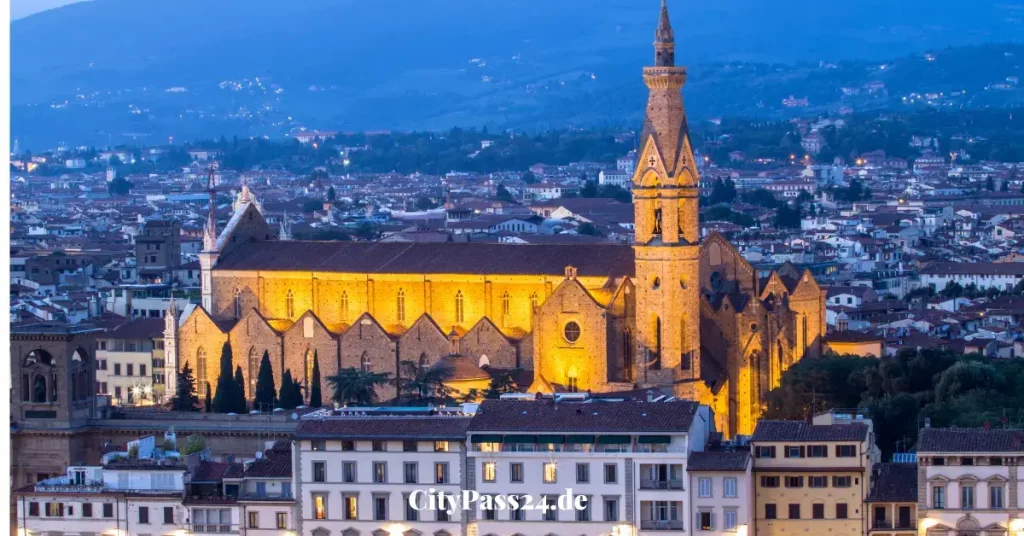 Basilika San Lorenzo florenz abends panorama stadtbild beleuchtet 