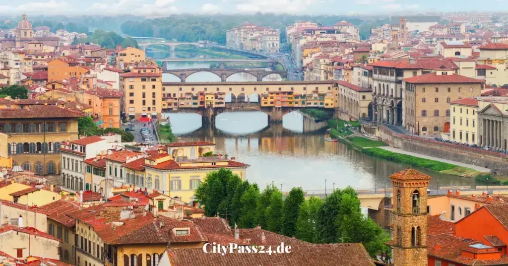 Ponte Vecchio brücke florenz bei tageslicht stadt panorama