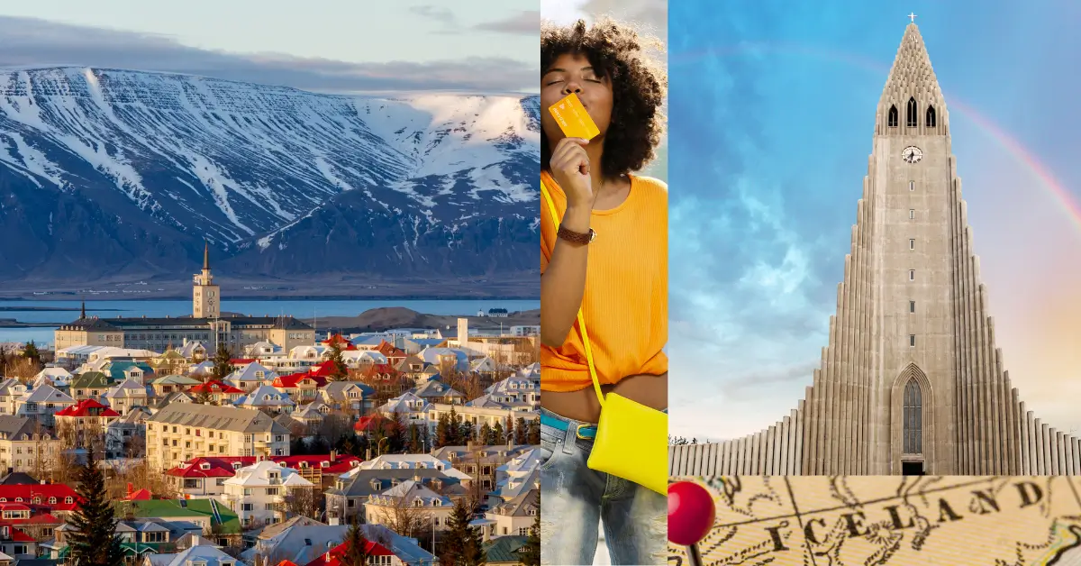 reykjavik-panorama-tal-stadt-mit-gletscher-und-wahrzeichen-sowie-touristin-mit-city-card